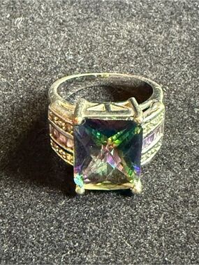 Avon Sterling Mystic Topaz Ring